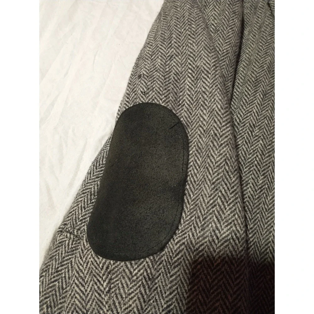 HARRIS TWEED Size 44 VTG Handwoven 100% Pure Scottish Wool Blazer Jacket DAMAGED